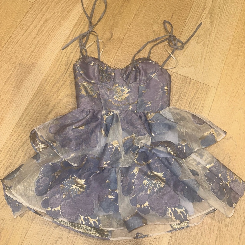 Katie May Purple Floral Mini Dress